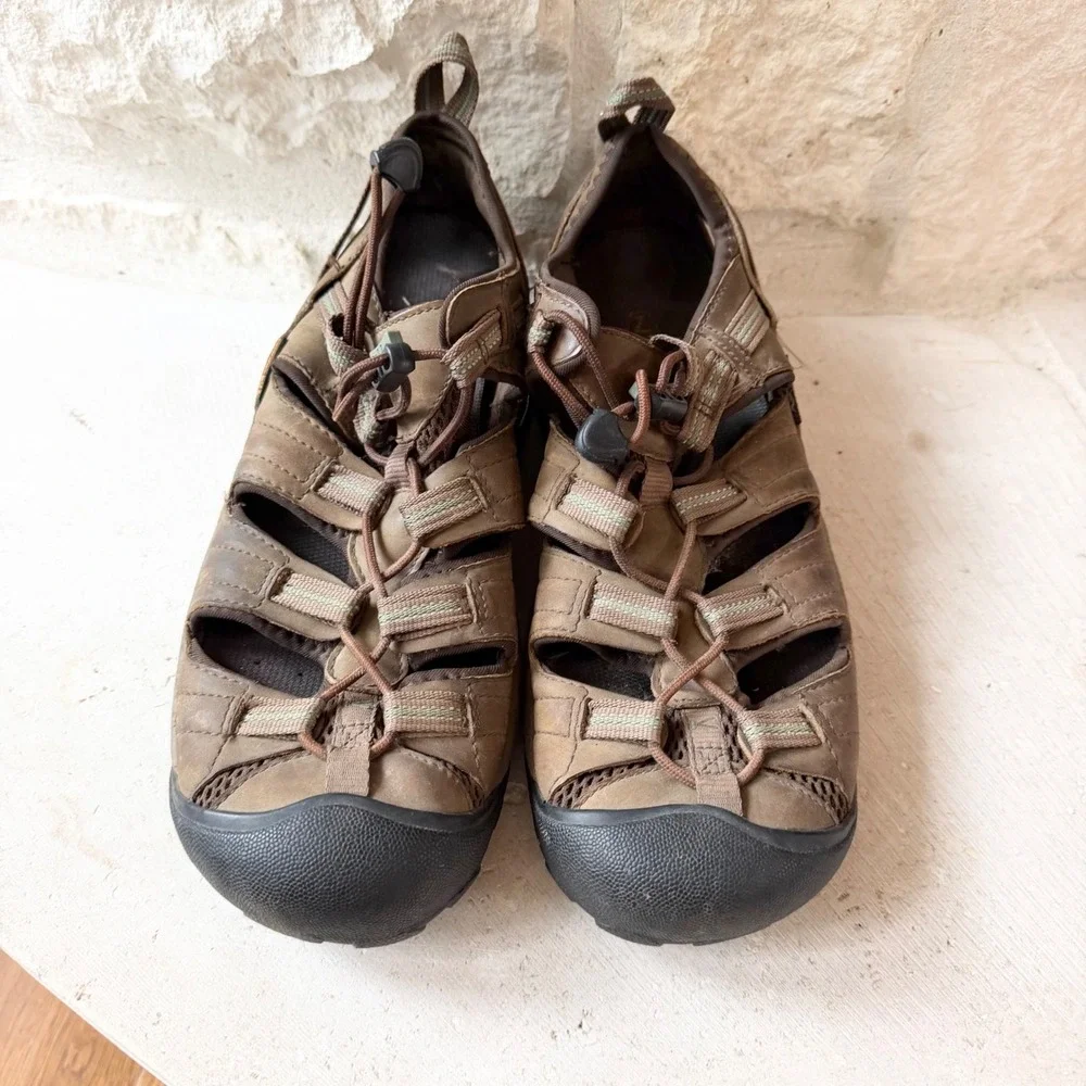 Keen Arroyo II Mens Brown Leather Waterproof Hiking Sandals Shoes 1002427 SZ 10